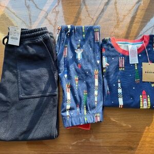 Brand new JCrew pants and mini Boden sleepwear